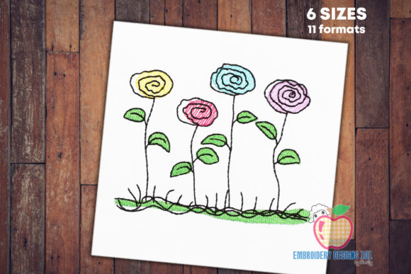 Abstract Flowers Quick Stitch: A Vibrant Holiday Embellishment