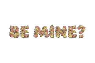 Be Mine: A Charming Floral Embroidery for Your Apparel