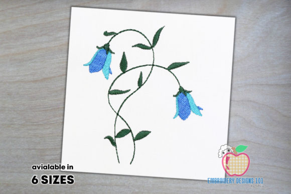 Blooming Bell Flower: A Versatile Embroidery Design