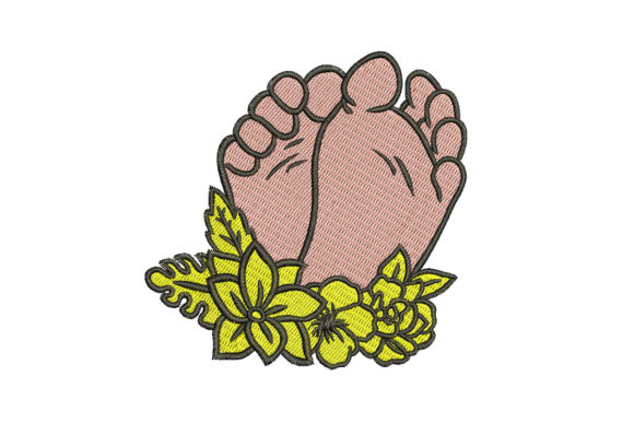 Charming Baby Feet with Flowers for Holiday Gifts