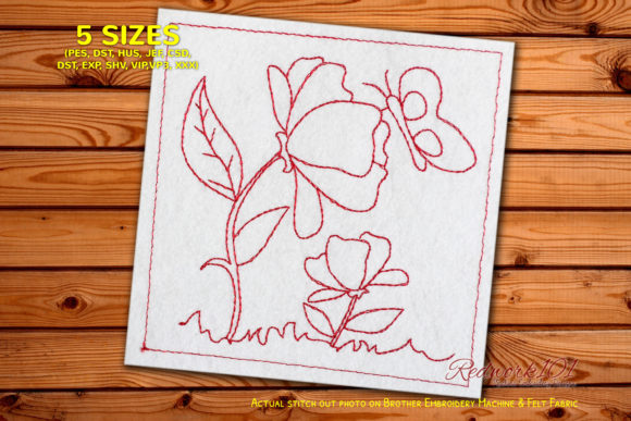Charming Cartoon Flower with Butterfly Design