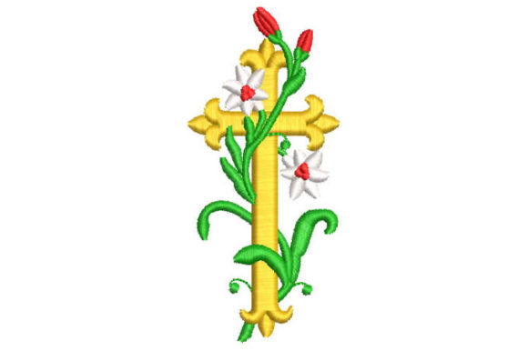 Cross with Branches and Flowers: A Fresh, Meaningful Design