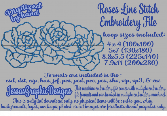 Elegance in Every Stitch: Roses Line Stitch