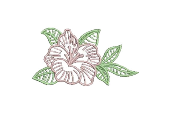 Hibiscus Outline Flower: A Versatile Embroidery Design