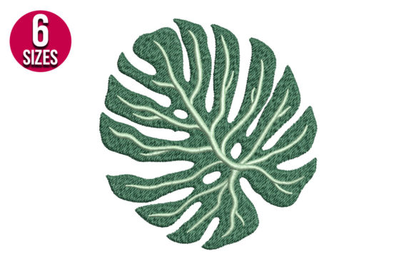 Monstera Leaf: A Natural Accent for Your Embroidery