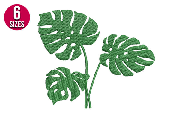 Monstera Plant: A Fresh Embroidery Accent