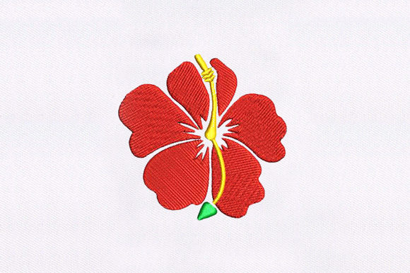 Red Fancy Flower: A Premium Embroidery Design