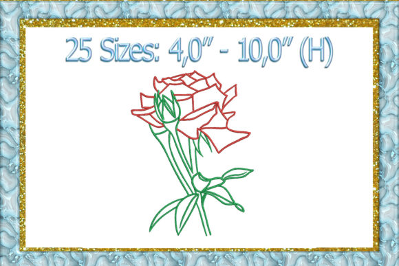 Rose Outline: A Versatile Embroidery Design