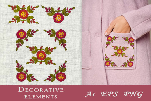 Rosehip Flowers: A Stylish Cross Stitch for Apparel