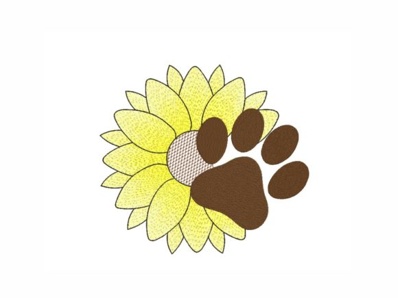 Sunflower Paw: A Charming Addition to Your Sweatshirt Line