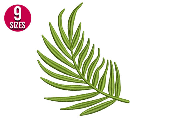 Tropical Fern Leaf: A Fresh Embroidery Design