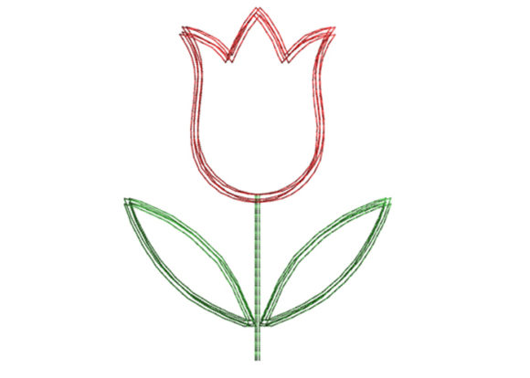 Tulip Scribble Stitch: A Versatile Design for Etsy Sellers